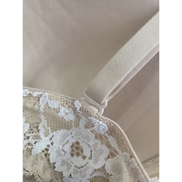 Maidenform Underwire T-Shirt Bra Size 32C Natural Boost Beige Demi Full Coverage - Picture 5 of 7